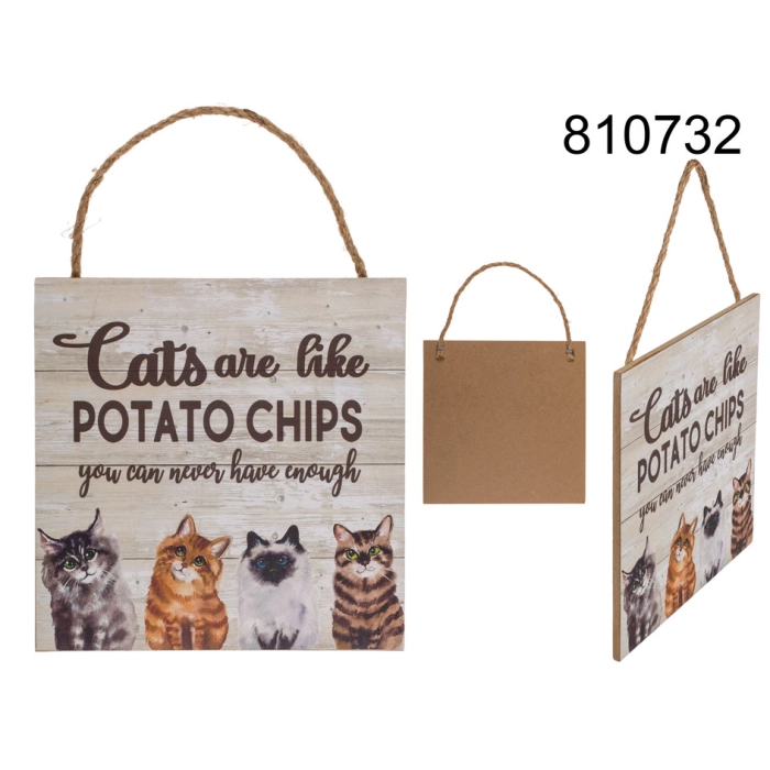 Dekoracja do powieszenia Cats are like potato chips
