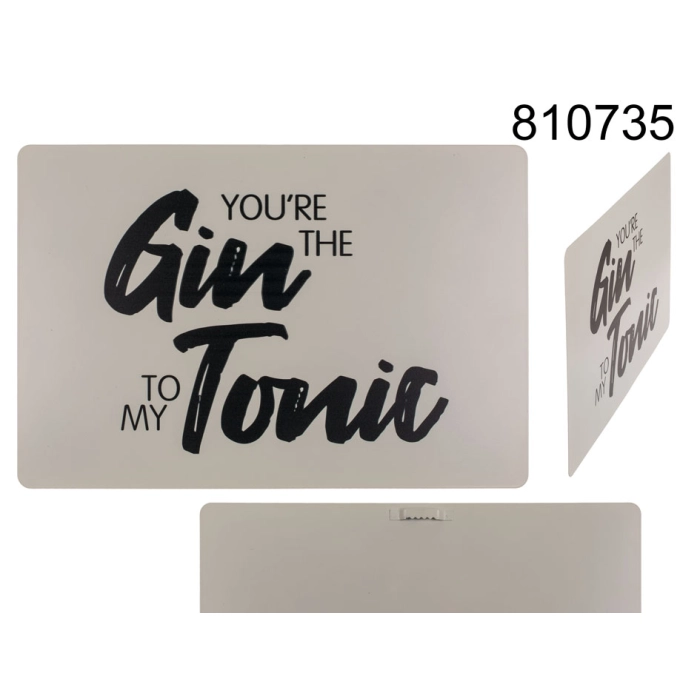 Metalowa tabliczka do powieszenia You're the gin to my tonic