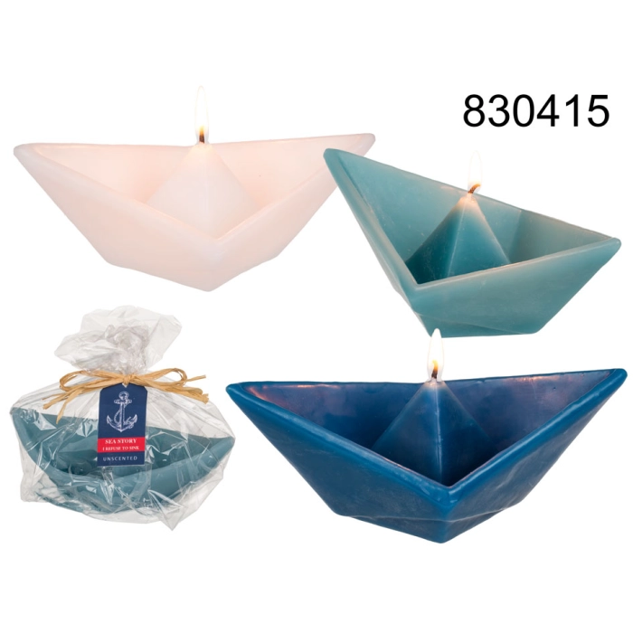 Paper boat floating candle