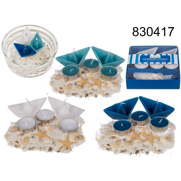 Sea candles set, floating candles