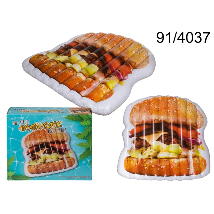 Materac do pływania, pływak basenowy - hamburger