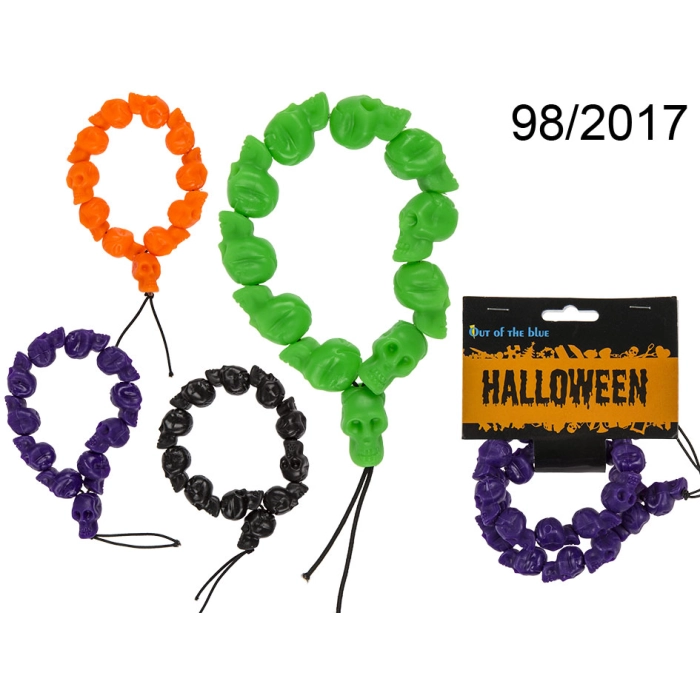 Náramky s lebkou x2 Halloween - posledné kusy