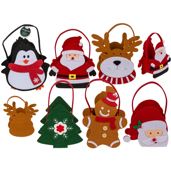 Christmas gift bag made of felt