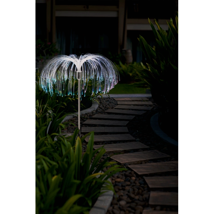Solar-Gartenbrunnen mit farbigen LEDs