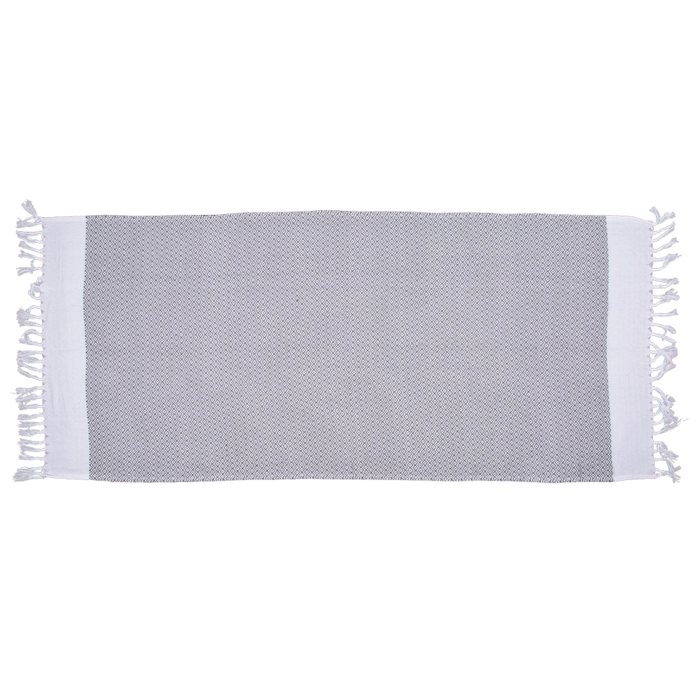 Ręcznik fouta szaro-biały 80x170 cm