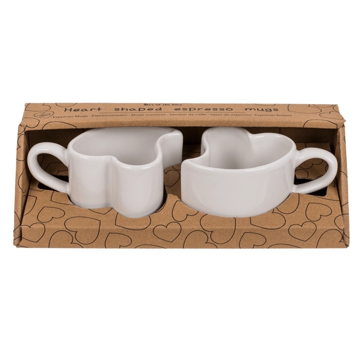 Verliebte Espressotassen in Herzform