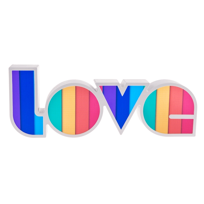 Tęczowy napis LOVE LED