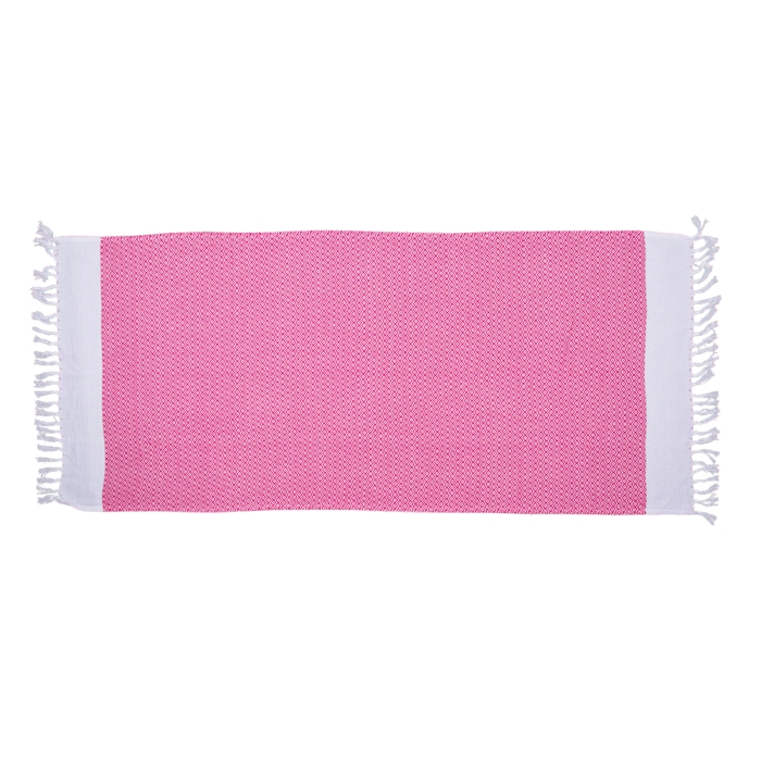 Ręcznik fouta różowo-biały 80x170 cm