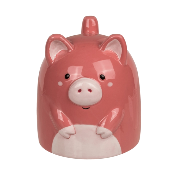 Inverted head cup - pink pig, 12 x 14 cm