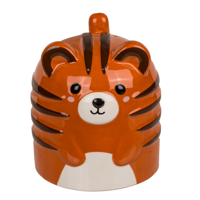 Inverted head mug - tiger 12 x 14 cm