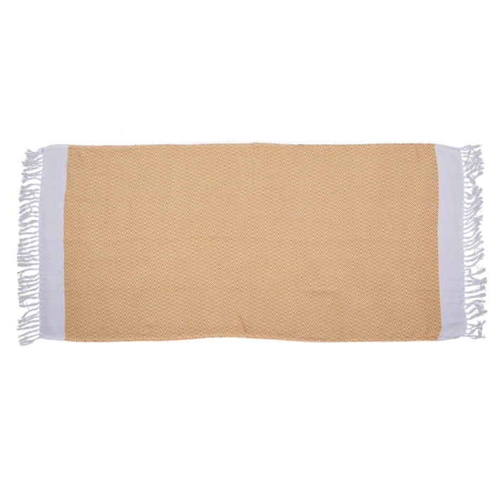 Yellow and white fouta towel 80x170 cm