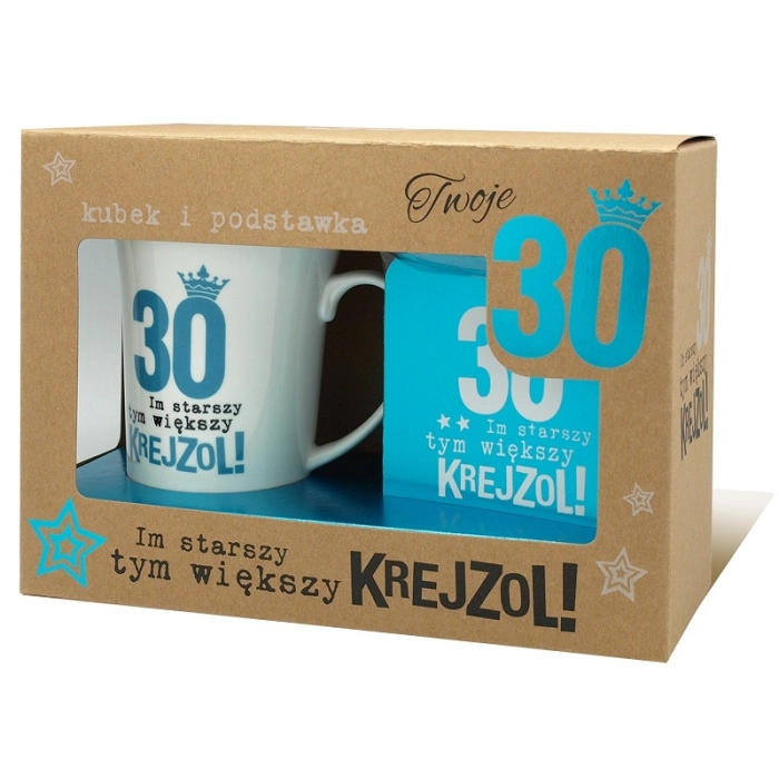 Kubek urodzinowy z podstawką - 30