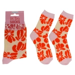 Skarpetki Retro Flowers – kwiatowy wzór w stylu vintage | Hurtownia gadżetów