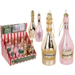 Szklana Ozdoba Choinkowa – Buteleczka Szampana Glamorous Champagne | Hurtownia Dekoracji Kemis.pl