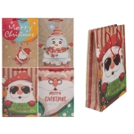 Świąteczna Torba Prezentowa Joyful Season – Papierowe Torebki z Motywem Bożonarodzeniowym | Hurtownia Prezentów Kemis.pl