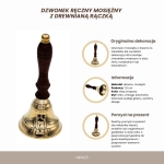 Dzwonek Ręczny z Mosiądzu i Drewna – Powrót do Czasów Klasycznej Elegancji