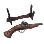 Pistolet Włoski XVII wiek na Stojaku – Replika z Charakterem i Historią