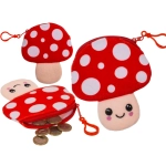 Pluszowa Saszetka Kawaii Muchomorek – Uroczy Schowek na Monety i Drobiazgi