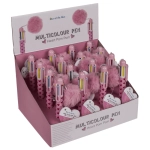 Długopis 6-kolorowy z Pomponem – Heart Pom Pom | Hurtownia Gadżetów i Upominków Kemis.pl