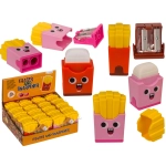 Gumka i Temperówka „Frytki” – Podwójny Ostrzałek | Hurtownia Zabawek i Artykułów Szkolnych Kemis.pl