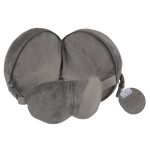 Poduszka Podróżna Pluszowa z Opaską na Oczy