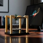 Kulki Newtona Premium – Drewniana Dekoracja Biurkowa Antystresowa | Gadżety | Kemis.pl