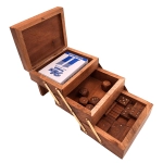 Elegancki Zestaw Gier 3w1 – Karty, Kości i Domino