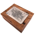 Talia Kart w Drewnianym Pudełku – Elegancki Zestaw