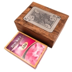 Talia Kart w Drewnianym Pudełku – Elegancki Zestaw