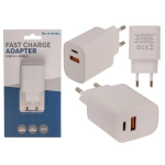 Szybki adapter ładowania USB A + USB C | Hurtownia akcesoriów GSM