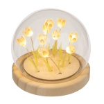 Dekoracyjna kula LED z tulipanami – ozdoba świetlna 10 cm