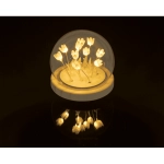 Dekoracyjna kula LED z tulipanami – ozdoba świetlna 10 cm