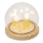 Dekoracyjna kula LED z tulipanami – ozdoba świetlna 10 cm
