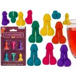 Znaczniki do Kieliszków Penis – Zestaw 6 Silikonowych Markerów | Gadżety Imprezowe dla Dorosłych | Kemis.pl