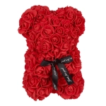 Miś z róż 25 cm w eleganckim pudełku – romantyczny prezent