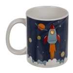 Kubek kosmiczny 320 ml – rakieta i astronauta w galaktyce | Hurtownia gadżetów