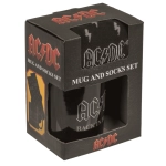 Zestaw Prezentowy AC/DC „Back in Black” – Kubek i Skarpetki dla Fanów Ciężkiego Brzmienia