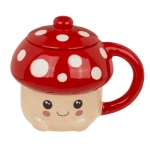 Kubek Muchomorek z Pokrywką – Oryginalny Prezent Kawaii | Hurtownia Gadżetów Kemis.pl