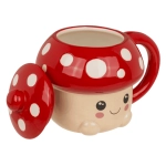 Kubek Muchomorek z Pokrywką – Oryginalny Prezent Kawaii | Hurtownia Gadżetów Kemis.pl