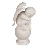 Figurka Aniołka Śpiącego na Kuli – Elegancka Dekoracja Symboliczna | Hurtownia Upominków Kemis.pl