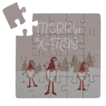 Kwadratowa Kartka Świąteczna z Układanką – Piękna Niespodzianka w Postaci Puzzli