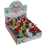 Drewniana Figurynka Świąteczna – Mikołaj, Bałwanek i Choinka | Hurtownia Kemis.pl