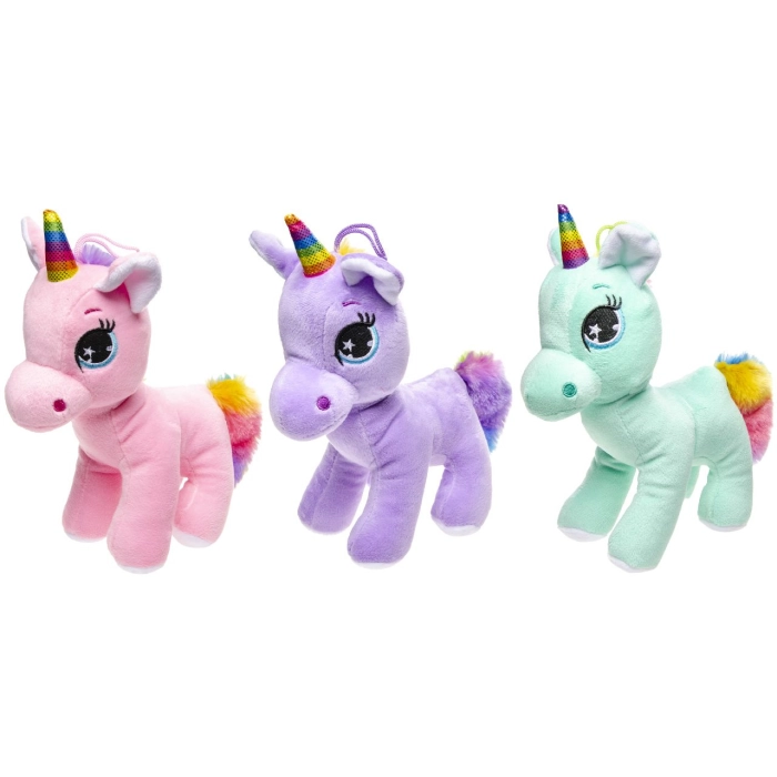 Pluszowy Jednorożec Tęczowy 22 cm – magiczna maskotka | Hurtownia zabawek