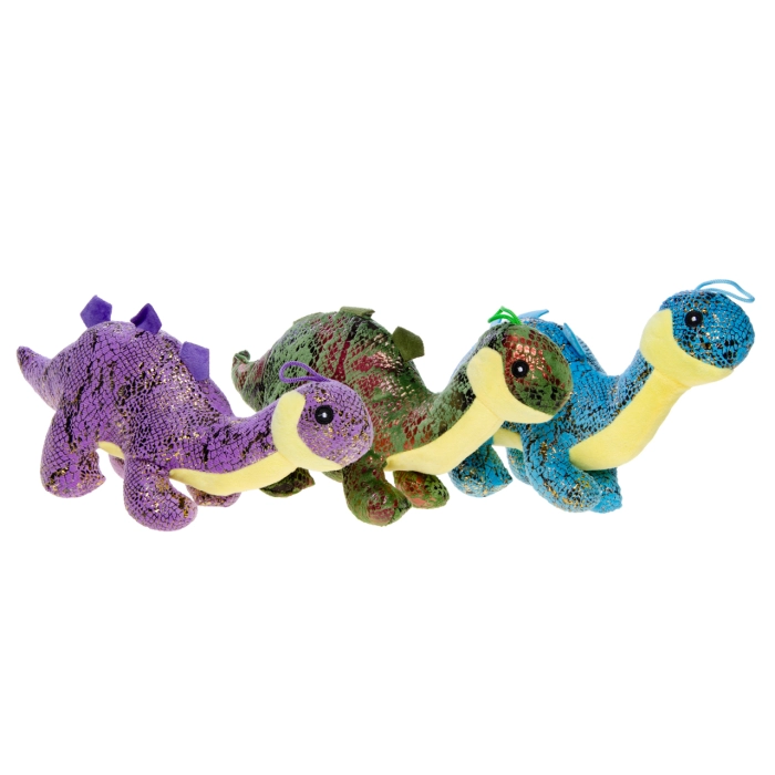 Pluszowy Dinozaur Błyszczący 30 cm – kolorowa maskotka | Hurtownia zabawek
