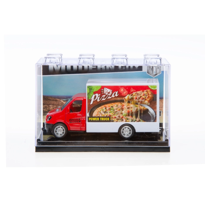 Metalowy Samochód Dostawczy – Food Truck z Napędem Pull Back | Hurtownia Zabawek Kemis.pl