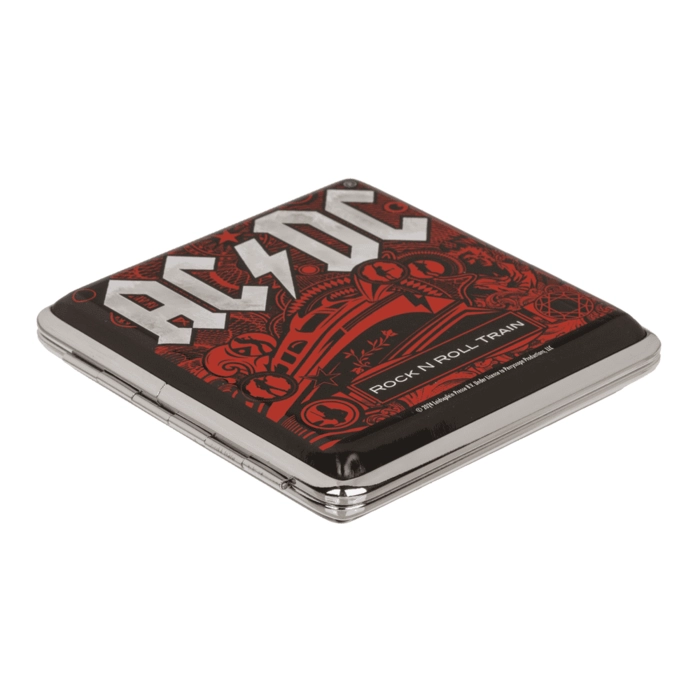 Etui na papierosy AC/DC – metalowe, rockowy design | Hurtownia gadżetów