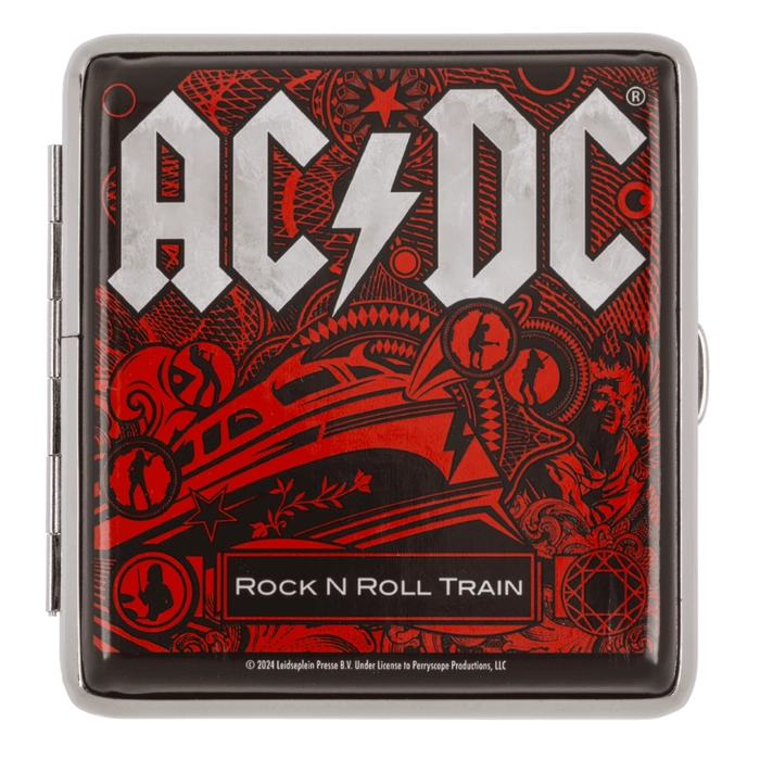 Etui na papierosy AC/DC – metalowe, rockowy design | Hurtownia gadżetów