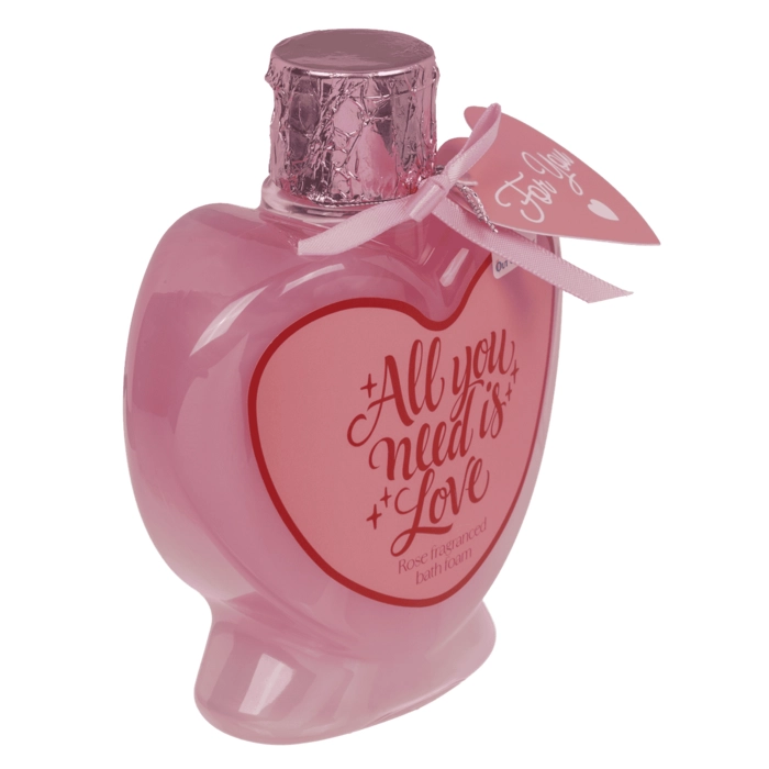 Różana piana do kąpieli 200 ml w kształcie serca – prezent romantyczny