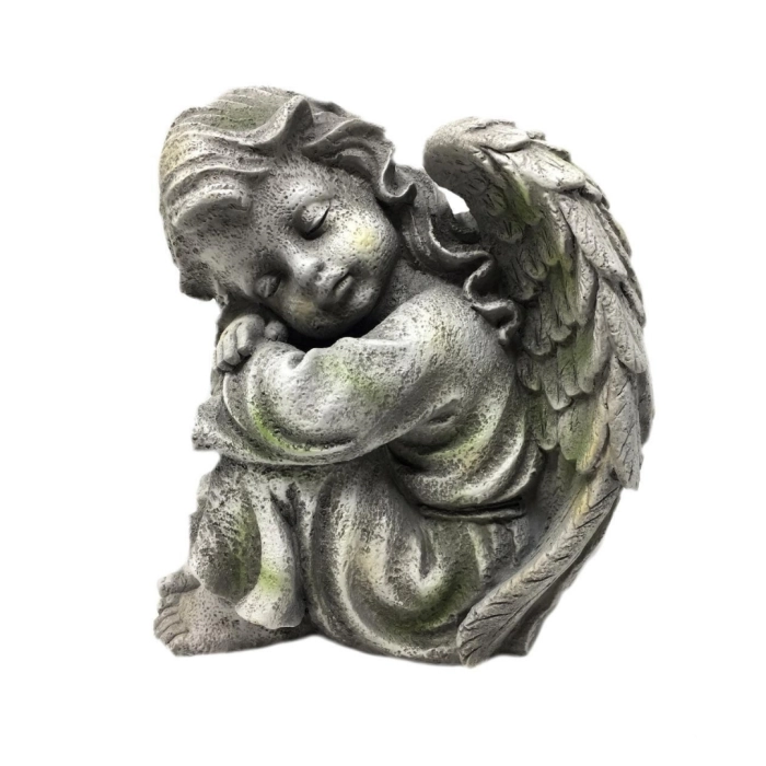 Figurka Ogrodowa Aniołek 24 cm – Symbol Spokoju w Twoim Ogrodzie
