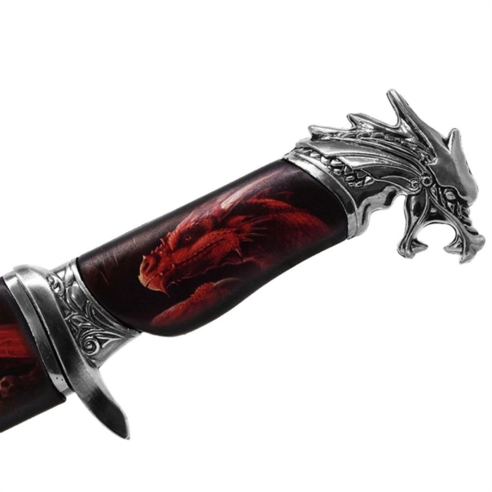 Sztylet Dekoracyjny ze Smokiem – Stalowa Legenda Świata Fantasy